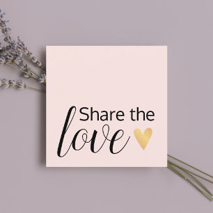 Carte De Parrainage Elégant Pale Rose Gold Heart Beauty Salon