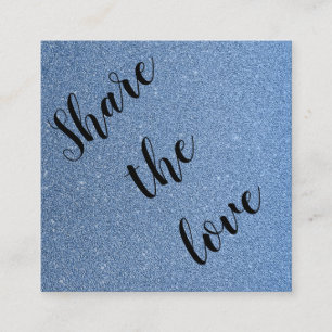 Carte De Parrainage Élégant partager l'amour parties scintillant bleu
