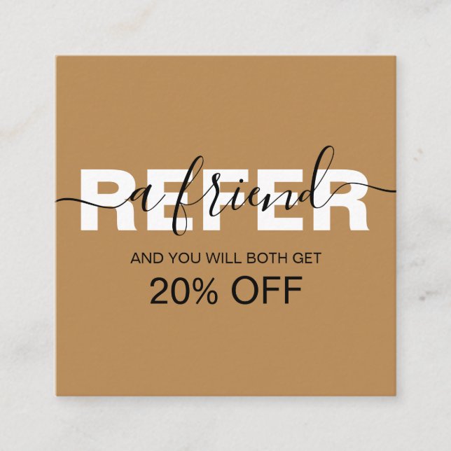 Carte De Parrainage Élégant professionnel Orange Terracotta Boho Référ (Devant)