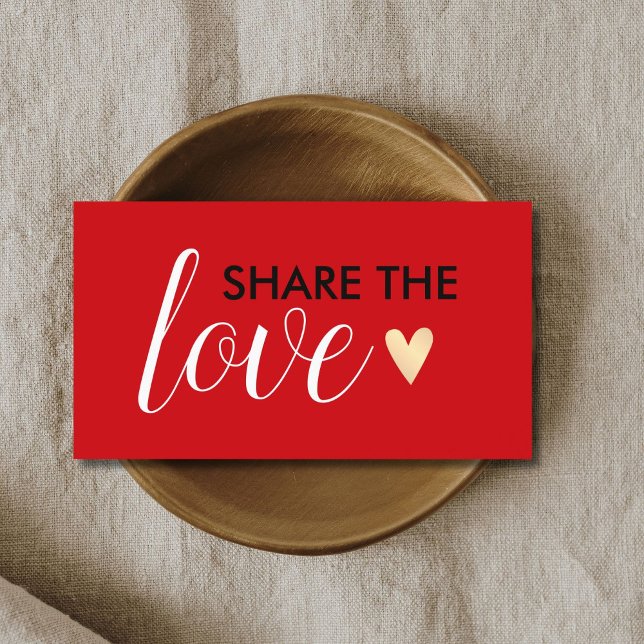 Carte De Parrainage Elégant salon de beauté Red White Black Golden Hea (Créateur téléchargé)