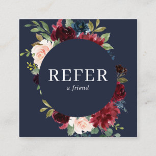 Carte De Parrainage Elégante flûte marine Bleue Bourgogne