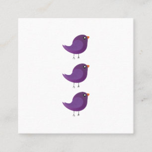Carte De Parrainage Enfants mignonette birdy