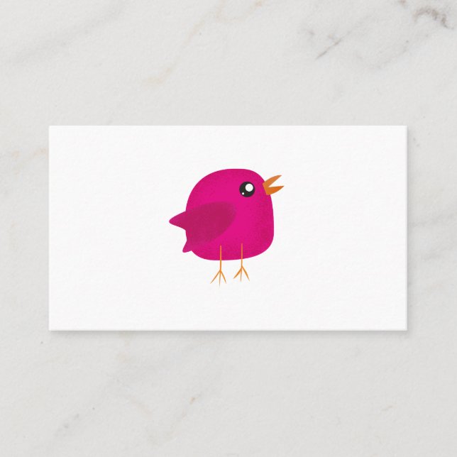 Carte De Parrainage Enfants mignonette birdy (Devant)