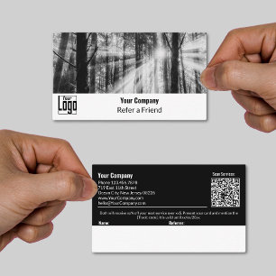Carte De Parrainage Entreprise d'image personnalisée classique en noir