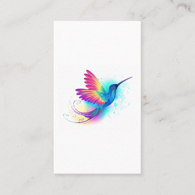 Carte De Parrainage Exotic Rainbow Hummingbird (Devant)