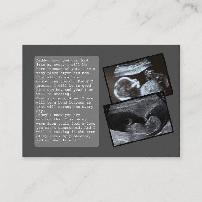 Carte De Parrainage Faites la promotion de papa de Bump à papa : Père  (Devant)