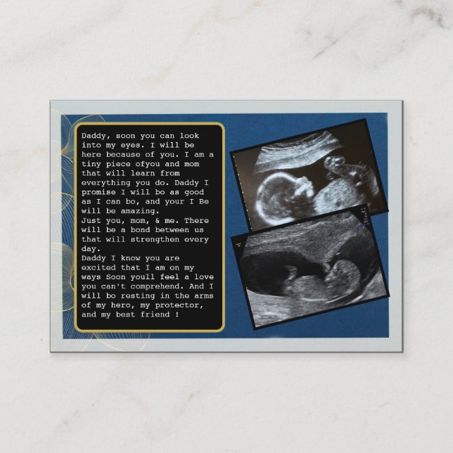 Carte De Parrainage Faites la promotion de papa de Bump à papa : Père  (Devant)