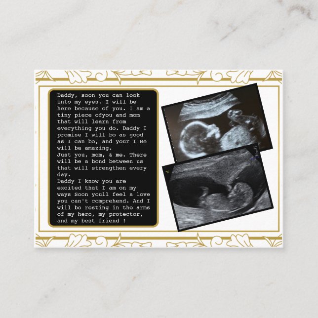 Carte De Parrainage Faites la promotion de papa de Bump à papa : Père  (Devant)