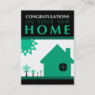 Carte De Parrainage félicitations sur votre nouvelle maison (formes