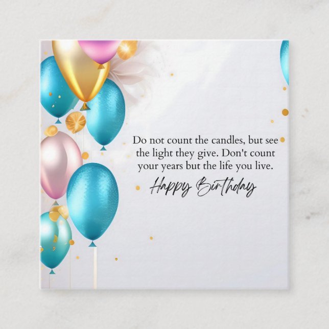 Carte De Parrainage Fête d'anniversaire See the Light (Devant)