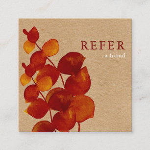 Carte De Parrainage Feuilles de eucalyptus rustiques élégantes
