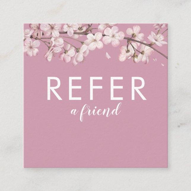 Carte De Parrainage Fleur Moderne Rose (Devant)