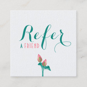 Carte De Parrainage Fleur rose Lotus Minimaliste Holistique Thérapiste