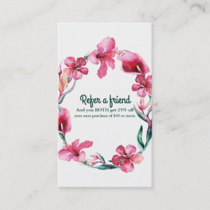 Carte De Parrainage Fleurs Hawaïennes Tropicales Élégantes Parrainer u