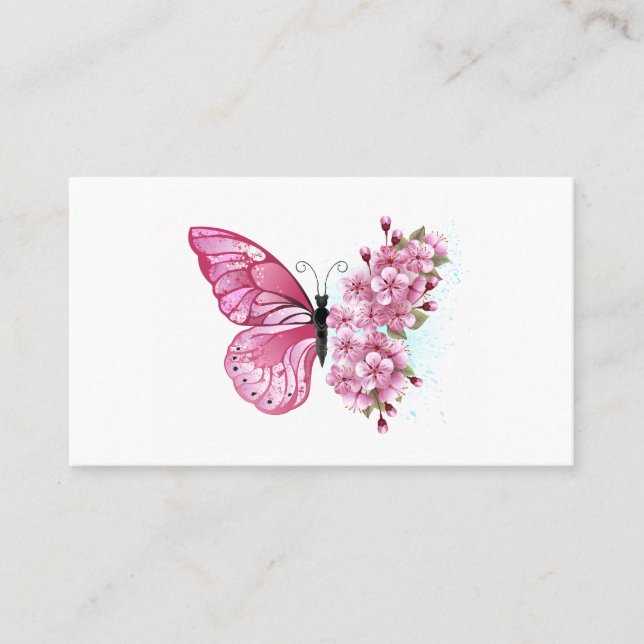 Carte De Parrainage Flower Butterfly (Devant)