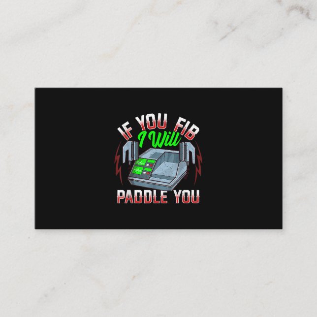 Carte De Parrainage Funny FireFighter Police Office Defibrillator (Devant)