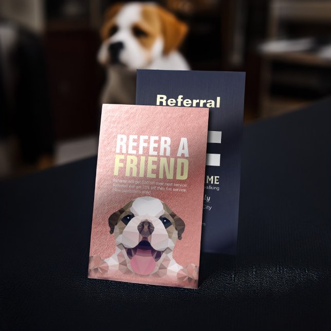 Carte De Parrainage Garderie pour animaux de compagnie Bain et Groomin (Créateur téléchargé)