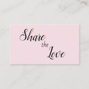 Carte De Parrainage Girly Pink Blush Partagez l'amour