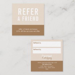 Carte de parrainage Gourmet Catering Square
