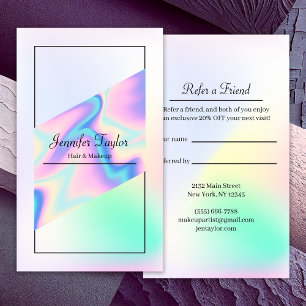 Carte De Parrainage Gradient holographique tendance recommander un ami