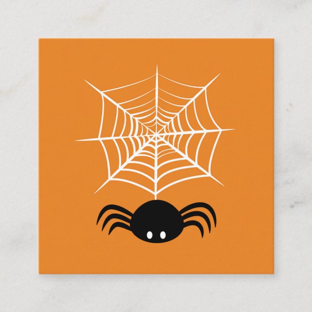 Carte De Parrainage Halloween Spider Web (Devant)