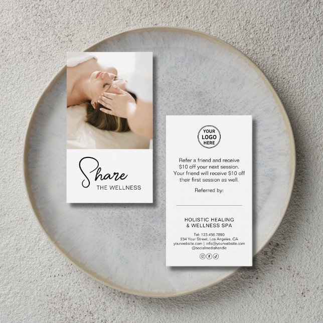 Carte De Parrainage Health Coach Holistic Therapist (Health Coach Holistic Therapist Referral Card)