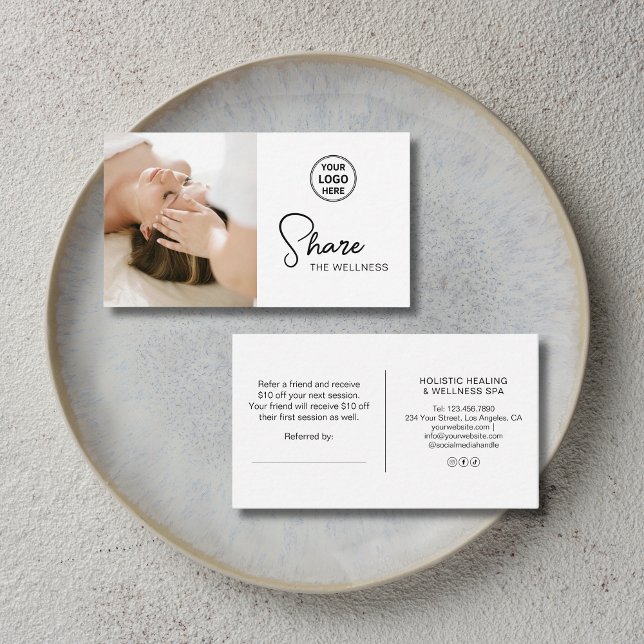 Carte De Parrainage Holistic Therapist Health Coach (Holistic Therapist Health Coach Referral Card)