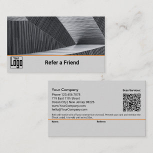 Carte De Parrainage Image personnalisée classique Orange Accents Frien