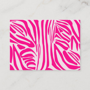 Carte De Parrainage Impression zèbre rose