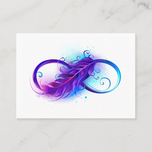 Carte De Parrainage Infinity with purple feather (Devant)