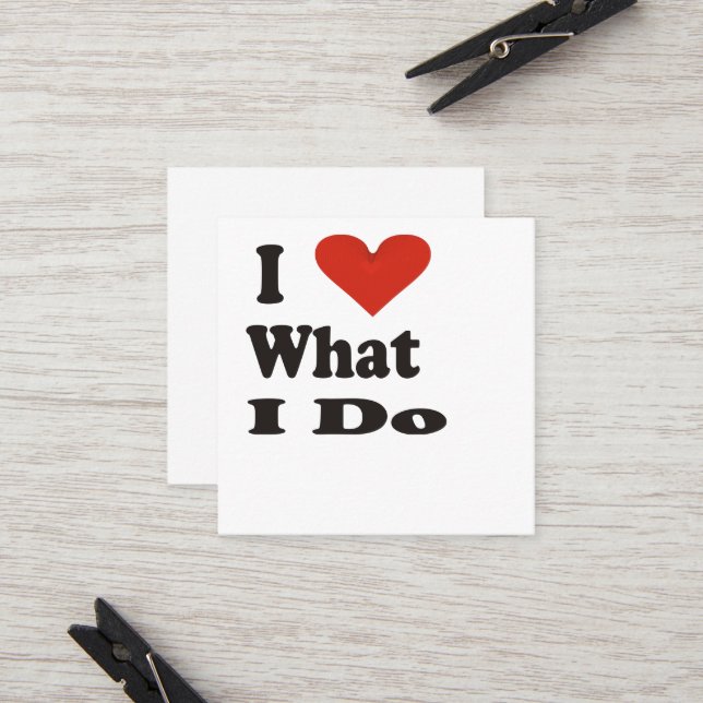 Carte De Parrainage J'aime ce que je fais (Devant/Arrière en situation)