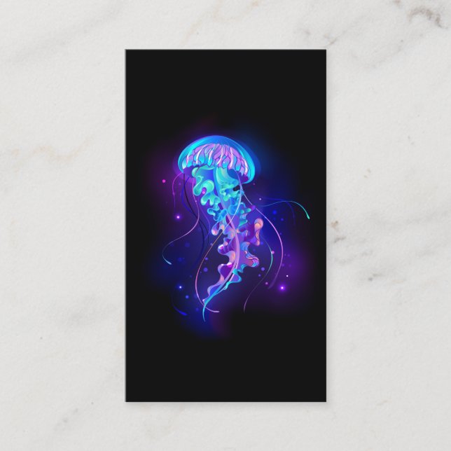 Carte De Parrainage Jellyfish éclatante couleur (Devant)