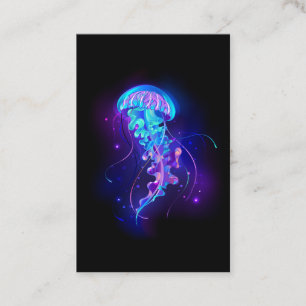 Carte De Parrainage Jellyfish éclatante couleur