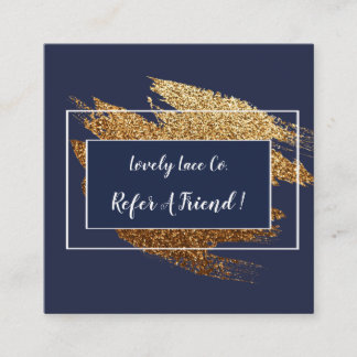 Carte De Parrainage La conception moderne de bleu et d'or se réfèrent