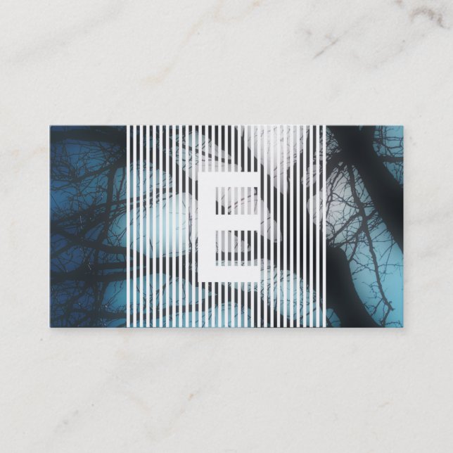 Carte De Parrainage le monogramme harassé se réfèrent un ami (Devant)