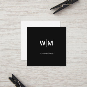 Carte De Parrainage Logo de marque noire Entreprise