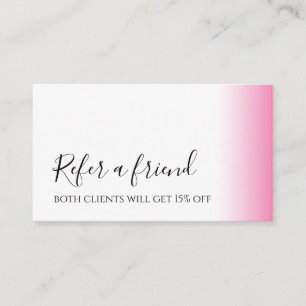 Carte De Parrainage Maquillage et cheveux blanc rose et gris