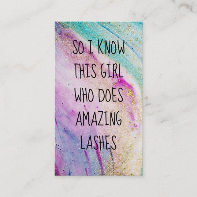 Carte De Parrainage Marbre de Fille Moderne Reportez+a+Ami (Devant)