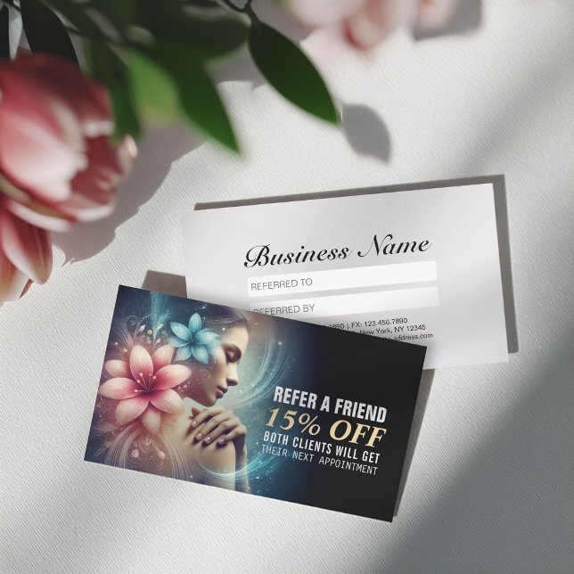 Carte De Parrainage Massage Thérapie Guérison Mains Énergie Spa Bien-ê (Créateur téléchargé)