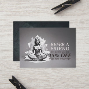 Carte De Parrainage Méditation Yoga Instructeur Reiki Master Low Poly