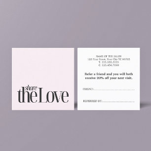Carte De Parrainage Minimal Cool Rose Bold Beauté
