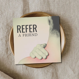 Carte De Parrainage Moderne Elégant Massage Thérapiste Photo Orientati