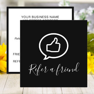 Carte De Parrainage Moderne Elegant noir et blanc