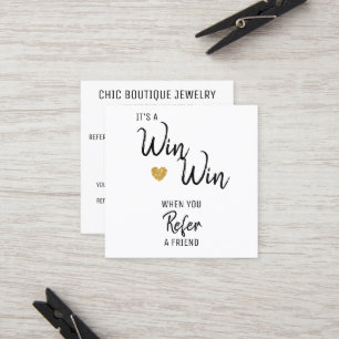 Carte De Parrainage Moderne Référer un salon d'amis