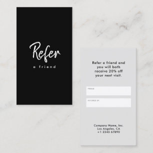 Carte De Parrainage Moderne Simple Minimaliste