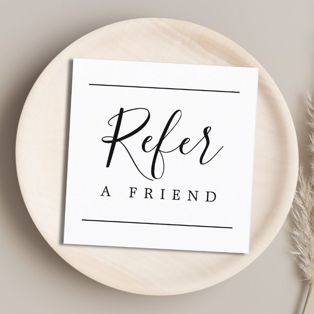 Carte De Parrainage Moderne Simple Noir Blanc Beauté (Créateur téléchargé)