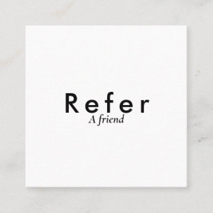 Carte De Parrainage Moderne simple noir et blanc