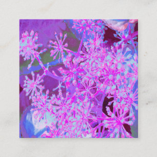 Carte De Parrainage Nature rétro Abstraite cool en rose chaud et viole