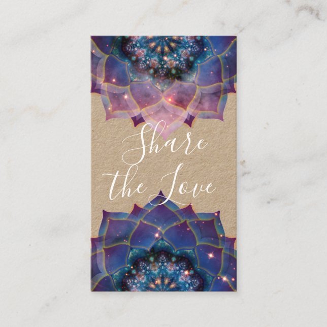 Carte De Parrainage Nebula Bloom | Mandala (Devant)