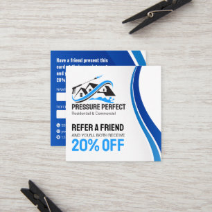 Carte De Parrainage Nettoyage Haute Pression & Nettoyage à Haute Puiss